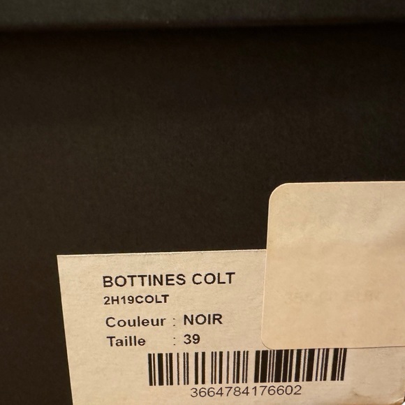 BA&SH Bottines Colt Black Cowboy Boot size 38 (us7.5) & 39 (us8.5) - Picture 2 of 6